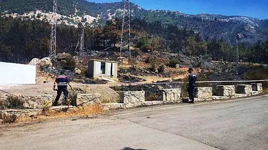 Datça yangınının çıktığı trafoda inceleme