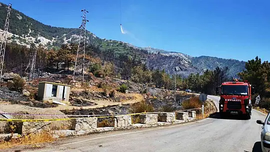 Datça yangınının çıktığı trafoda inceleme