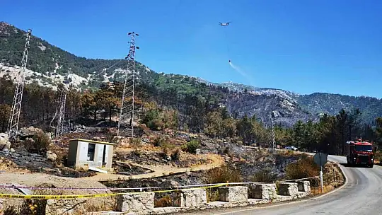 Datça yangınının çıktığı trafoda inceleme