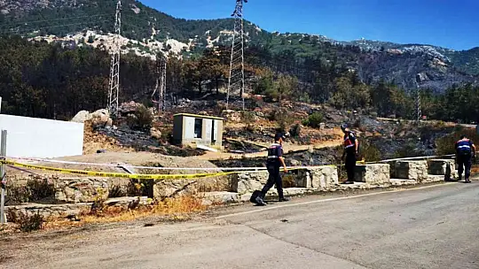 Datça yangınının çıktığı trafoda inceleme