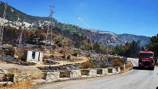 Datça yangınının çıktığı trafoda inceleme