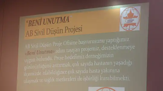 ALZHEİMER DERNEĞİ'NDEN TOPLANTI
