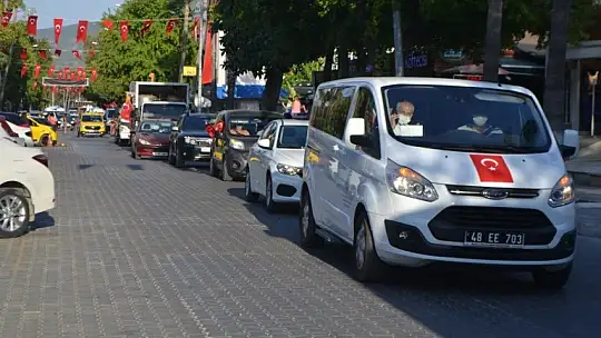 30 Ağustos Zafer Konvoyuna Coşkulu Katılım