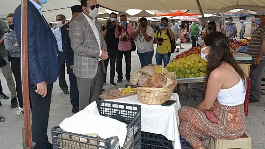 Kaymakam Fırat, semt pazarında alınan tedbirleri yerinde gördü