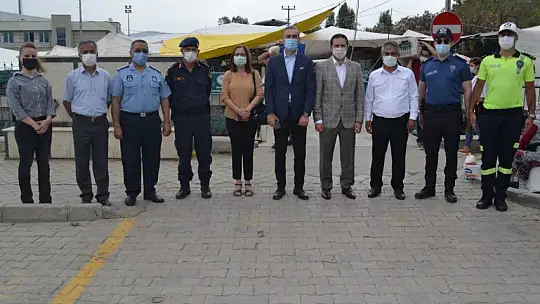 Kaymakam Fırat, semt pazarında alınan tedbirleri yerinde gördü