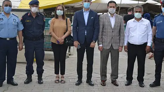 Kaymakam Fırat, semt pazarında alınan tedbirleri yerinde gördü