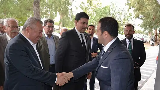 Başkan Karaca'dan DP Genel Başkanı'na karşılama töreni