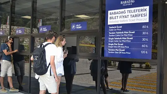 Babadağ Teleferiğe yoğun ilgi