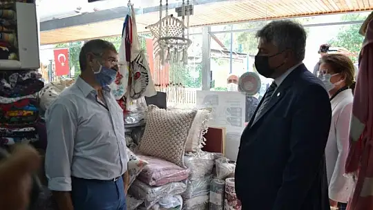 Fethiye'de esnaf ziyaretlerinde bulundu