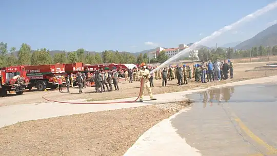 Yangın ekiplerine işbaşı eğitim Tatbikatı