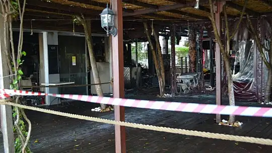 Fethiye'de Kafe Restoran da yangın