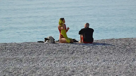 Ocak ayında denize girdiler