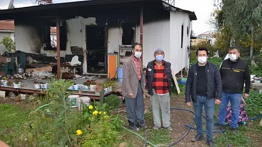 Zorluklarla yaptırdığı evi kül oldu