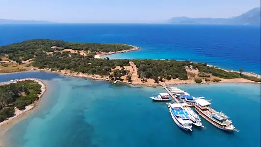 Dünyaca ünlü Sedir Adası havadan görüntülendi