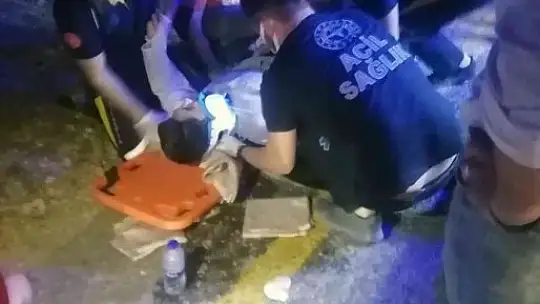 Düzensiz göçmenleri taşıyan minibüs kaza yaptı: 2 yaralı