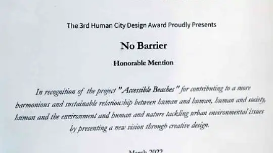 Engelsiz plajlar projesine Uluslararası ödül