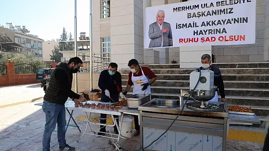 İsmail Akkaya için lokma dağıtıldı 