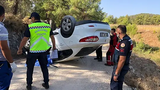 Fethiye'de devrilen otomobilin sürücüsü hayatını kaybetti