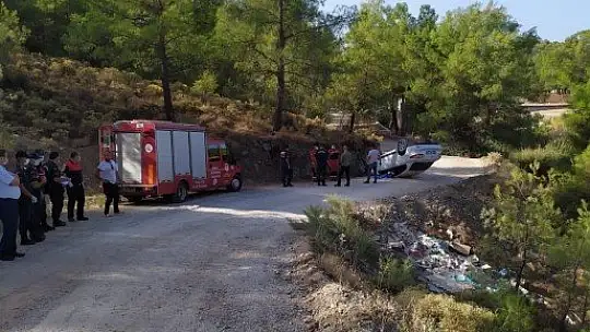 Fethiye'de devrilen otomobilin sürücüsü hayatını kaybetti