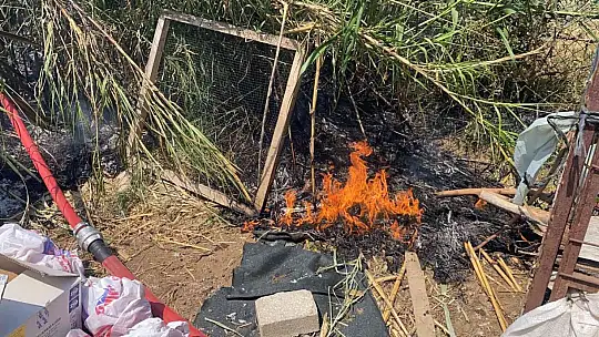 Fethiye'de otluk alanda çıkan yangın korkuttu