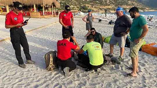 FETHİYE'DE PARAŞÜT KAZASI: 1 YARALI