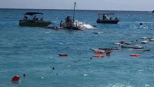 Fethiye'de tur teknesi battı, 1'i çocuk 3 yaralı