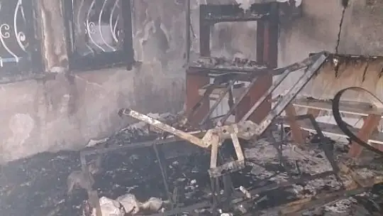 Fethiye'deki yangında bir evde maddi hasar meydana geldi