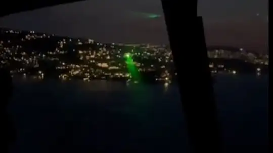 Helikopterine lazer tutulan pilot: