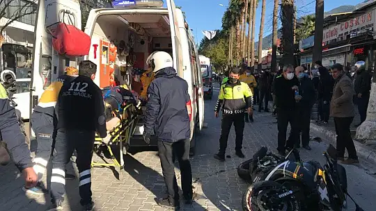 Yayaya Çarpan Motosiklet Sürücü Hayatını Kaybetti