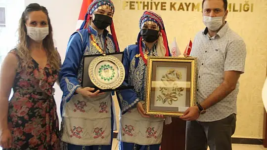 Fethiye 2. Spor Festivali konukları Kaymakam Fırat'ı ziyaret etti