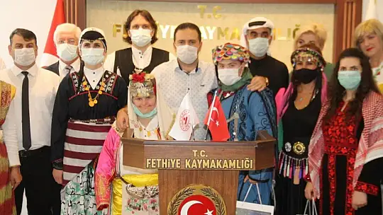 Fethiye 2. Spor Festivali konukları Kaymakam Fırat'ı ziyaret etti