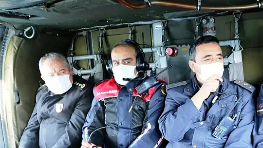 Jandarma'dan helikopterli trafik denetimi