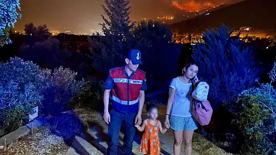 Jandarma ekipleri Datça'daki orman yangını için topyekün seferber oldu