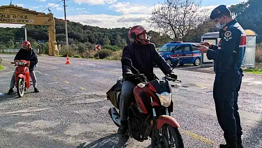 Jandarmadan kask denetimi