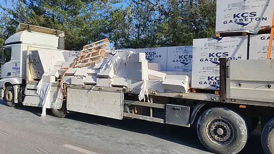 Kapak açıldı, gaz betonlar yola saçıldı