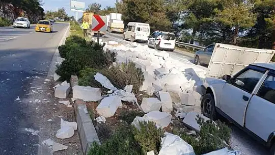 Kapak açıldı, gaz betonlar yola saçıldı