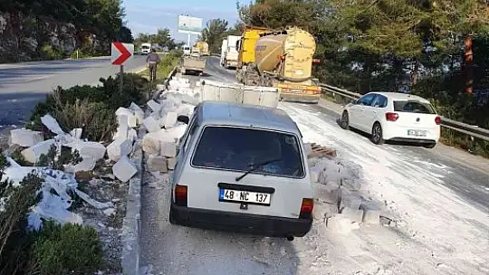 Kapak açıldı, gaz betonlar yola saçıldı