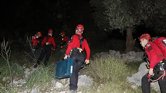 Kayalıklardan düşen şahıs 4 saat süren çalışma ile kurtarıldı