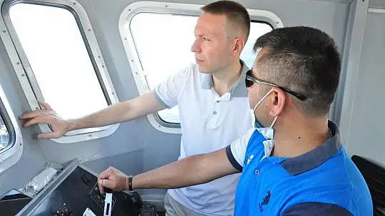 Kaymakam Böke'den balık çiftliklerinde inceleme