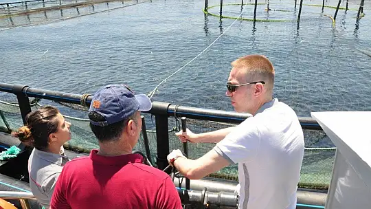 Kaymakam Böke'den balık çiftliklerinde inceleme