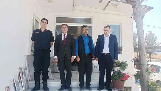 Kaymakam Kökçü'den orman yangınlarının söndürülmesine katkı sağlayanlara 'Teşekkür' ziyareti