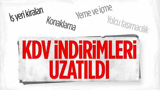 Konaklama ve yeme-içme, ulaşımda KDV indirimi 2 ay uzadı