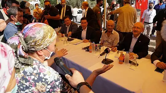 Kılıçdaroğlu, Bodrum'da yanan bölgeleri inceledi