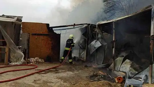 Konteyner alevlere teslim oldu