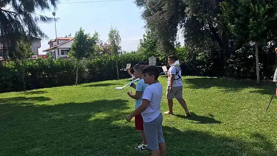 Köyceğiz'de miniklerin yaptığı model uçaklar uçmaya hazır