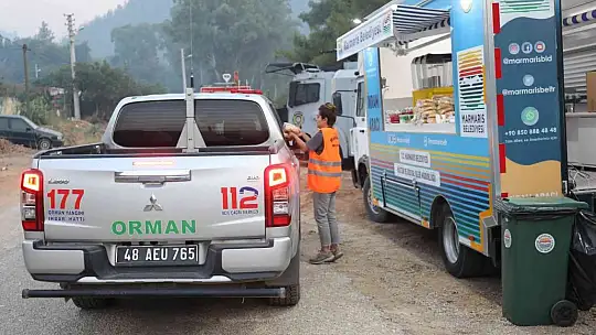 Marmaris Belediyesi yangın bölgesindeki lojistik desteğini sürdürüyor