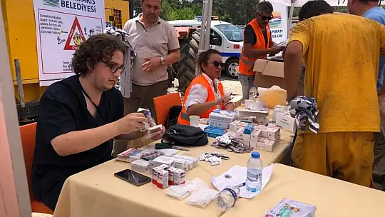 Marmaris Belediyesi yangın bölgesindeki lojistik desteğini sürdürüyor