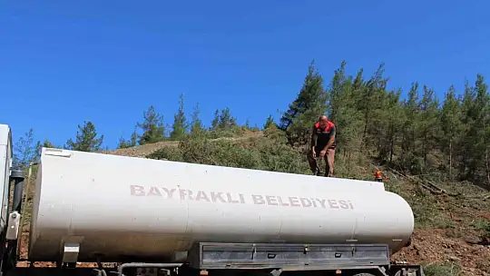 Marmaris Bördübet yangınında soğutma çalışmaları tüm hızı ile devam ediyor