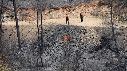 Marmaris Bördübet yangınında soğutma çalışmaları tüm hızı ile devam ediyor