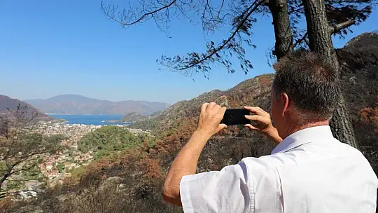 Marmaris'e gelen Alman heyet yer fıstığı topladı